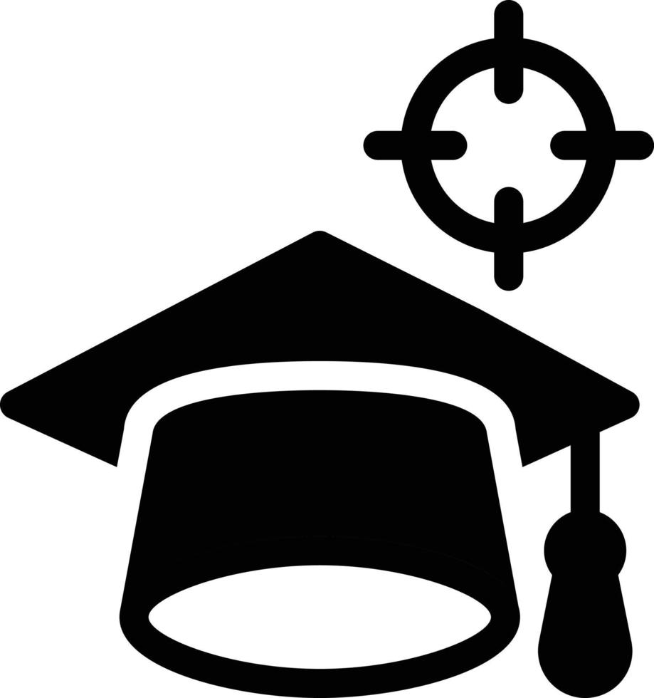 ilustración de vector de sombrero de grado en un fondo. símbolos de calidad premium. iconos vectoriales para concepto y diseño gráfico.