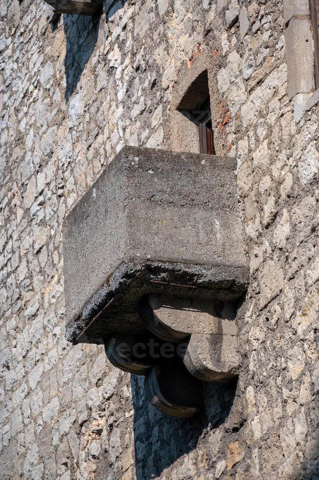 Low angle shot of ruined historical fortification photo