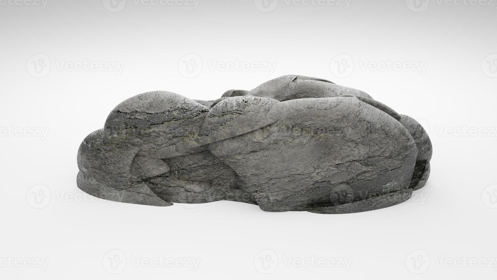 Big rocks that are strong, beautiful, look very realistic, white background.  Make it easier for you to use in video editing 3D rendering. 7261958 Stock  Photo at Vecteezy