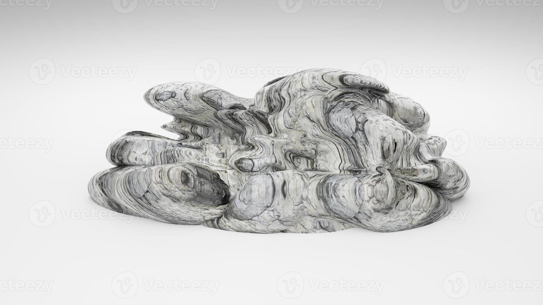 Big rocks that are strong, beautiful, look very realistic, white background. Make it easier for you to use in video editing 3D rendering. photo