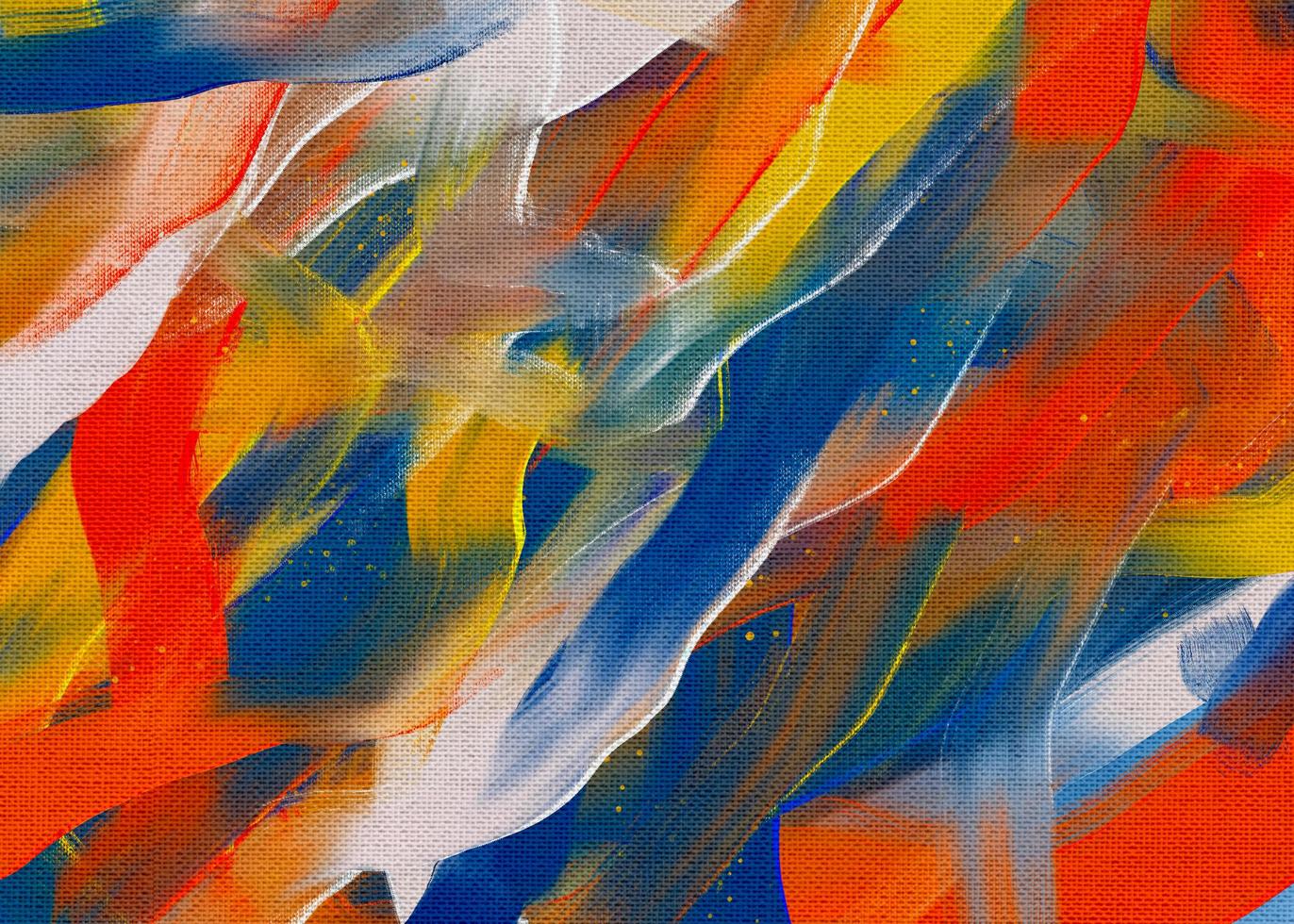 Abstract oil painting background in bright colors for display photo