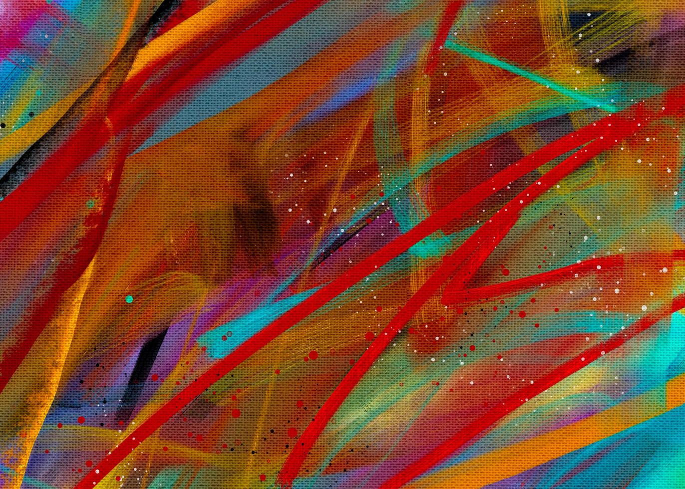 Colorful abstract oil painting with oil painting technique photo