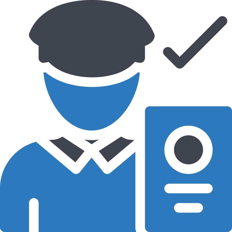 ilustración de vector de policía en un fondo. símbolos de calidad premium. iconos vectoriales para concepto y diseño gráfico.