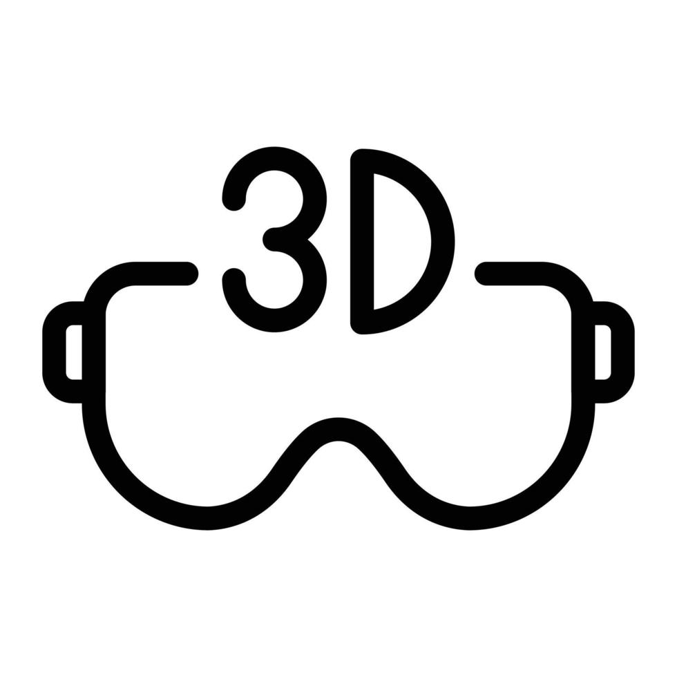 Ilustración de vector de gafas 3D en un fondo. Símbolos de calidad premium. Iconos vectoriales para concepto y diseño gráfico.