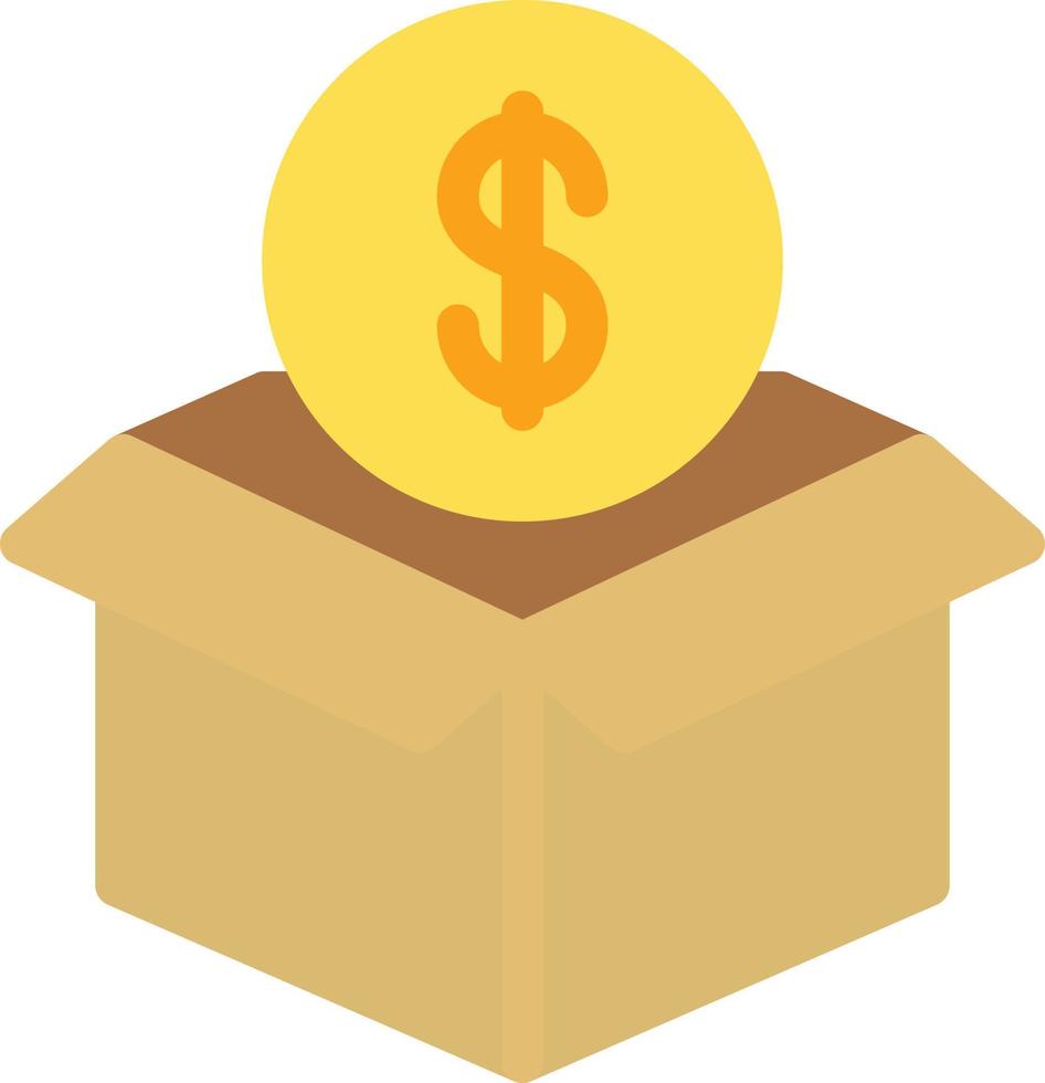 dollar box vector illustration on a background.Premium quality symbols.vector icons for concept and graphic design.