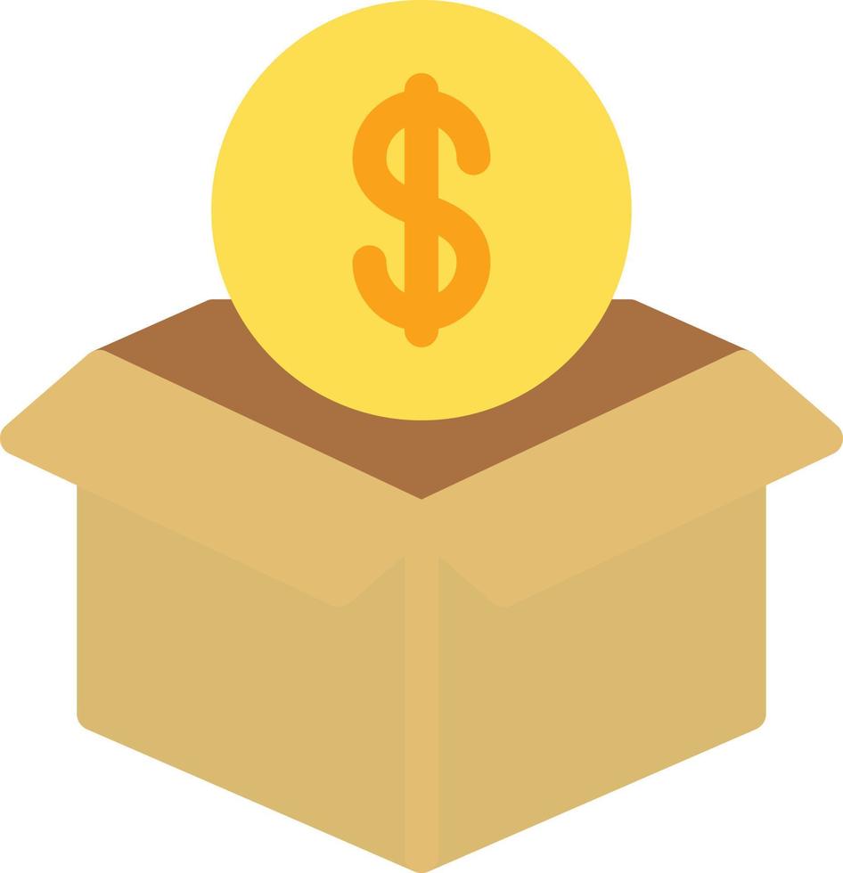 ilustración de vector de caja de dólar en un fondo. símbolos de calidad premium. iconos vectoriales para concepto y diseño gráfico.