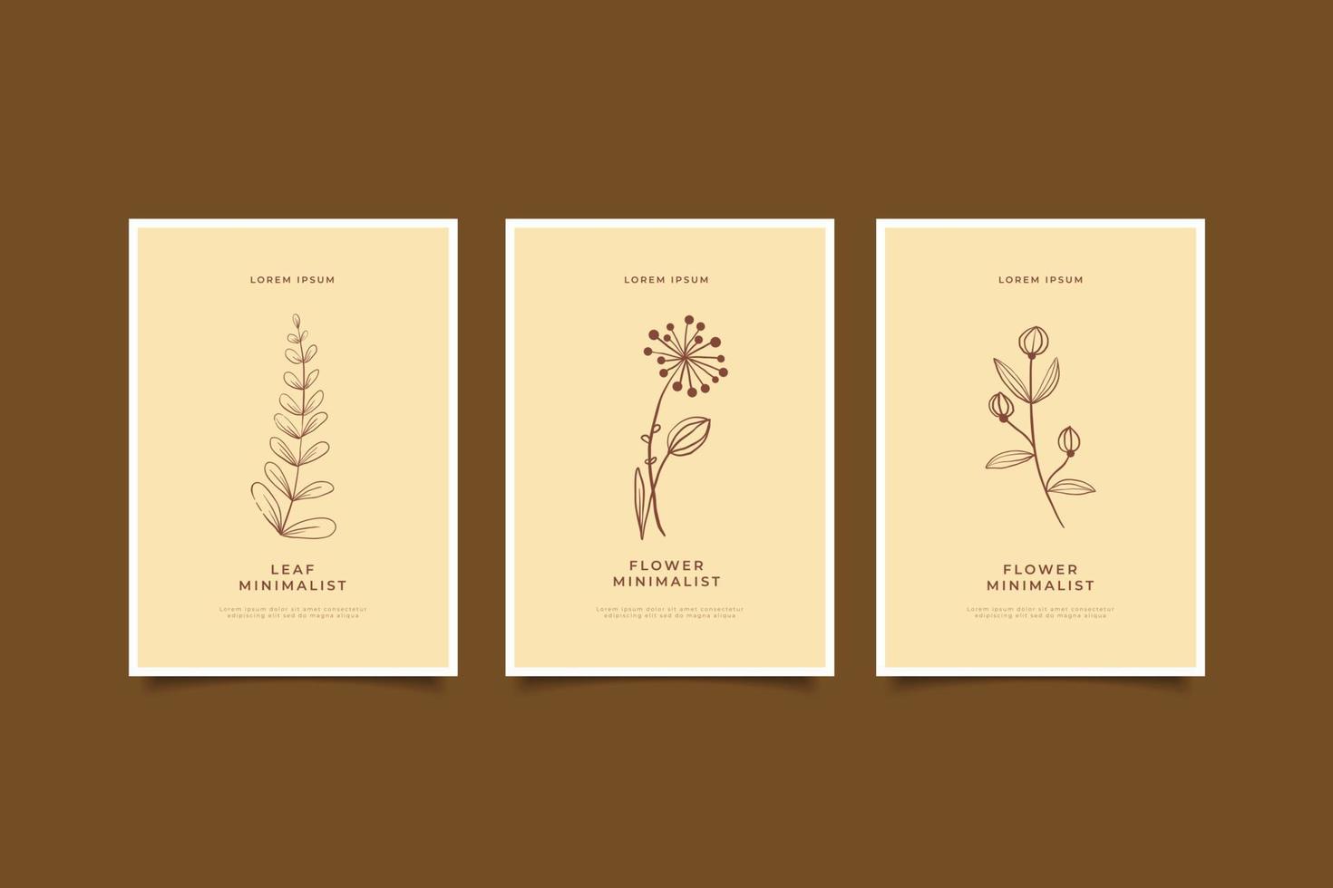 abstract minimalist hand drawn cover collection vector