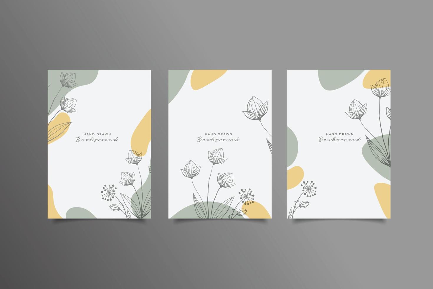 abstract minimalist hand drawn cover collection vector