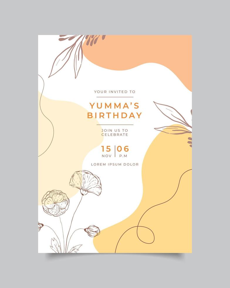 plantilla de invitación de cumpleaños vector