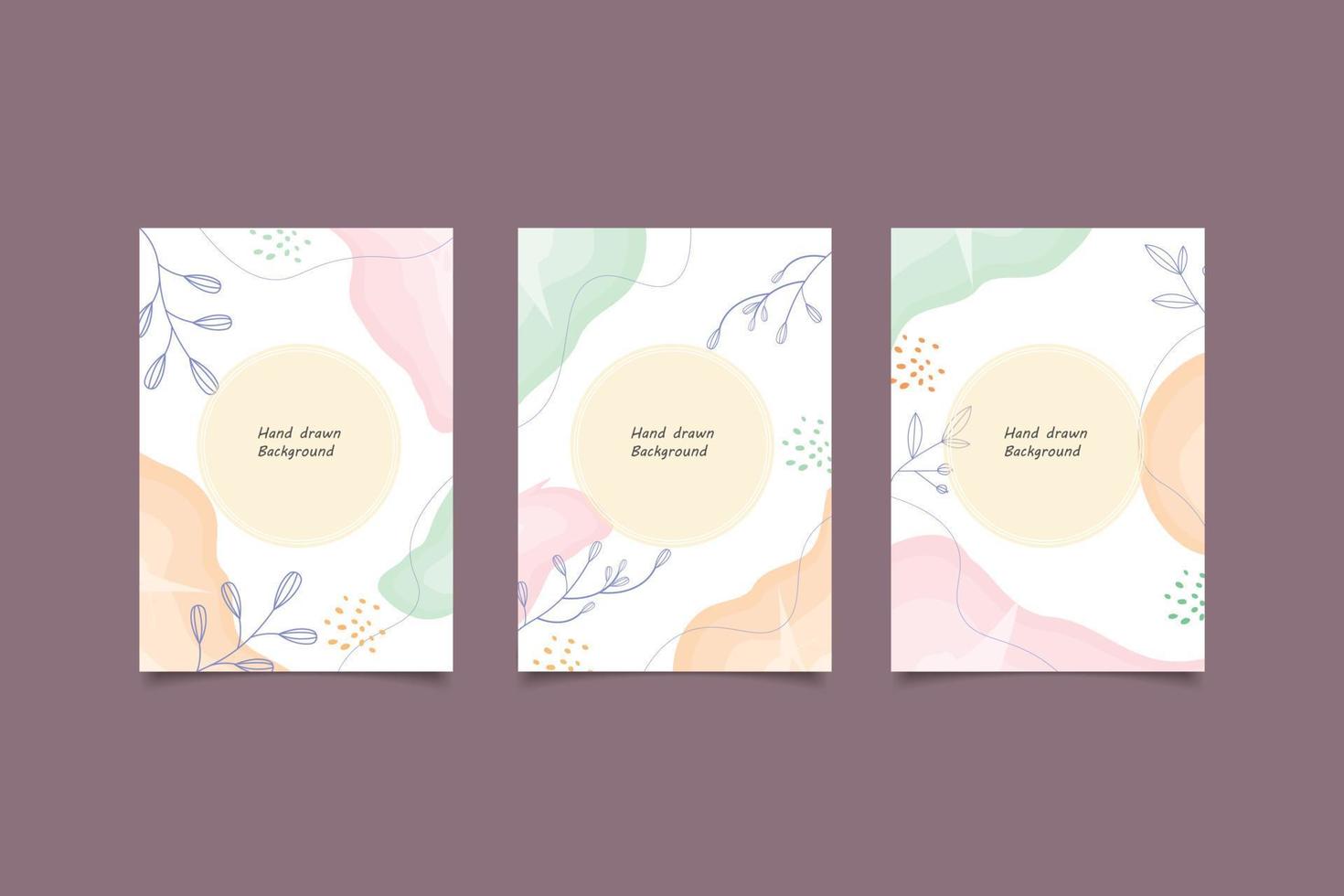 abstract minimalist hand drawn cover collection vector