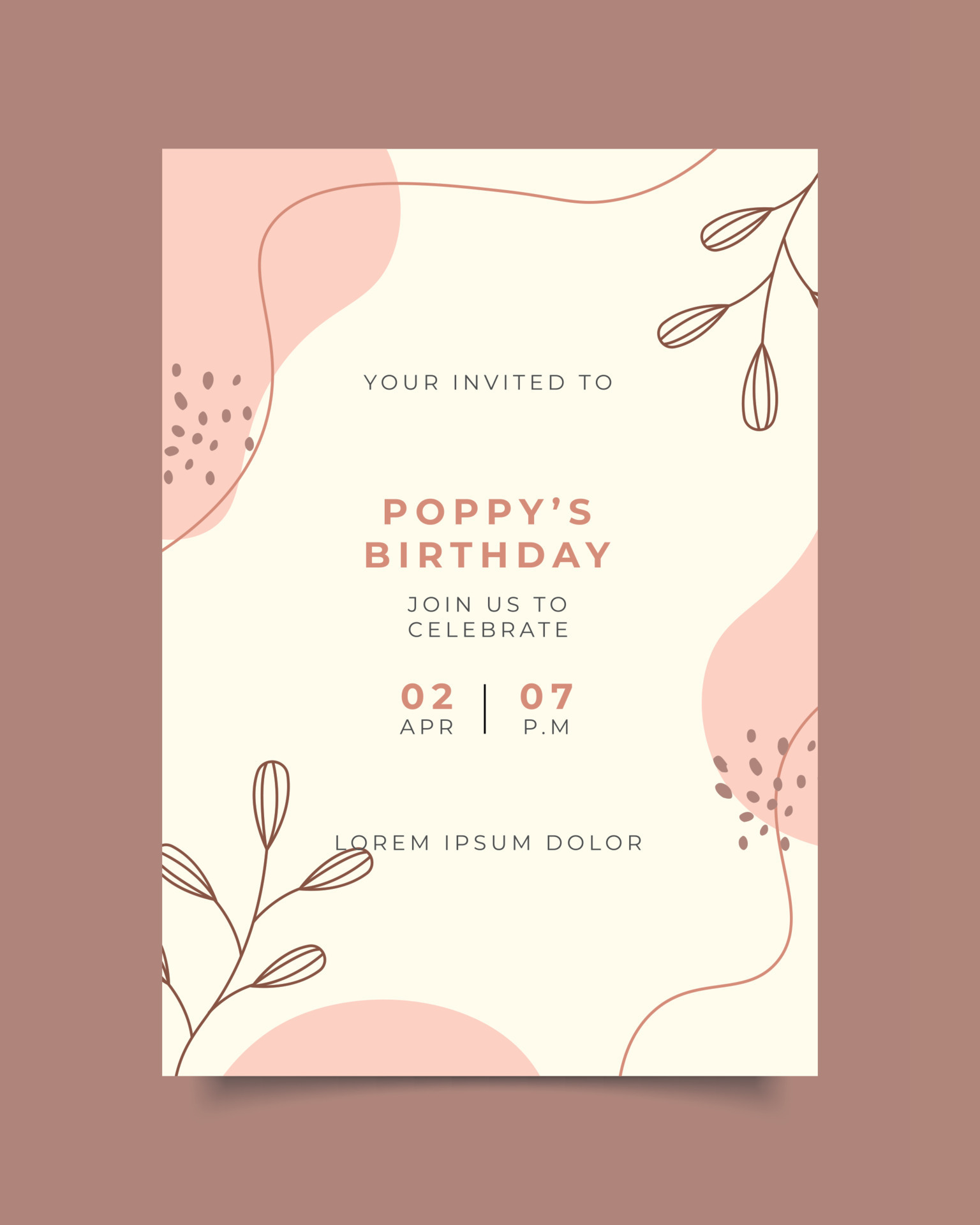 birthday invitation template 7262903 Vector Art at Vecteezy