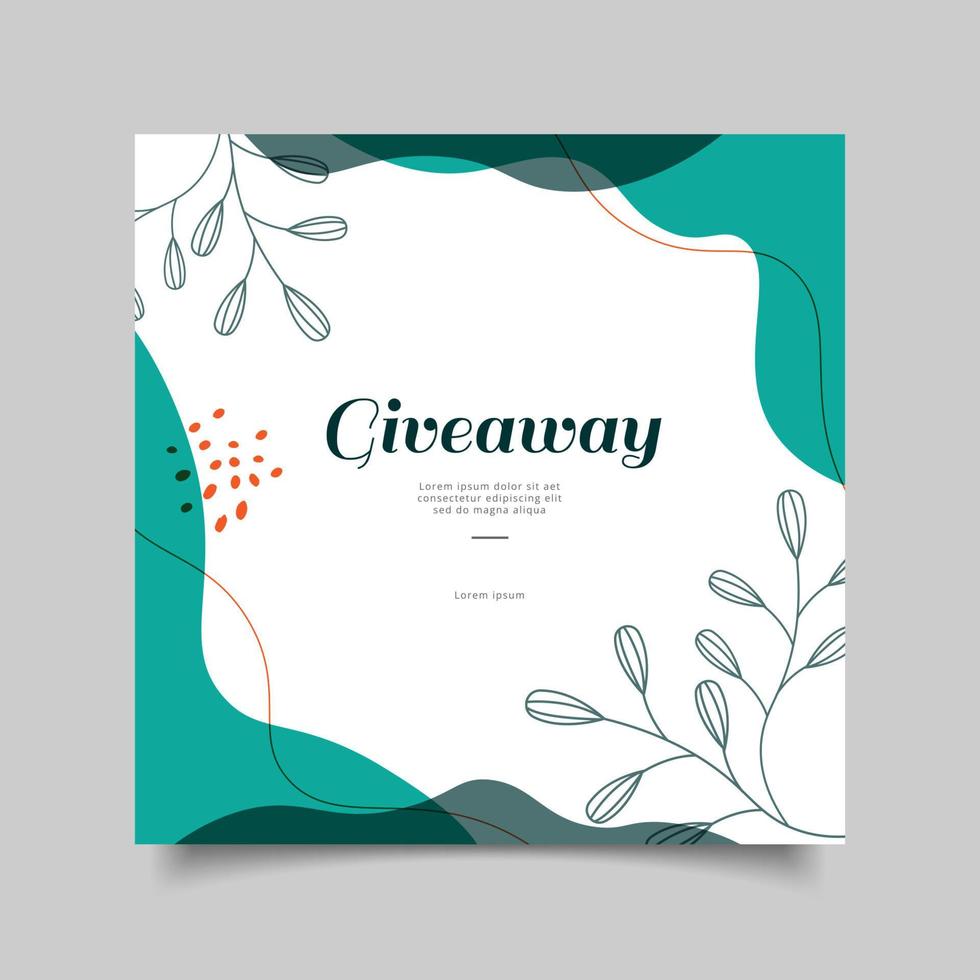giveaway time template design vector