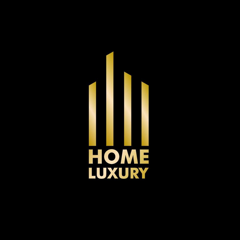 hohome luxury logo with gold icon, vectorme luxury vector