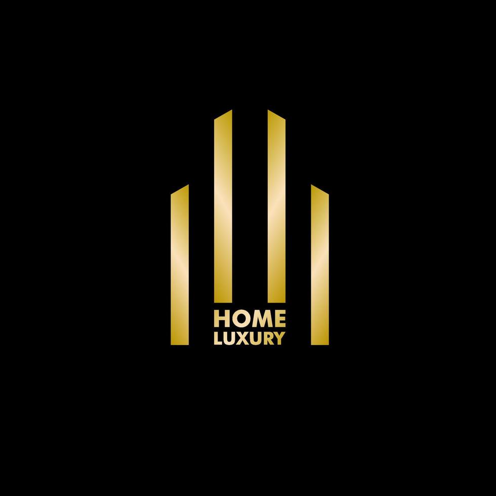 hohome luxury logo with gold icon, vectorme luxury vector