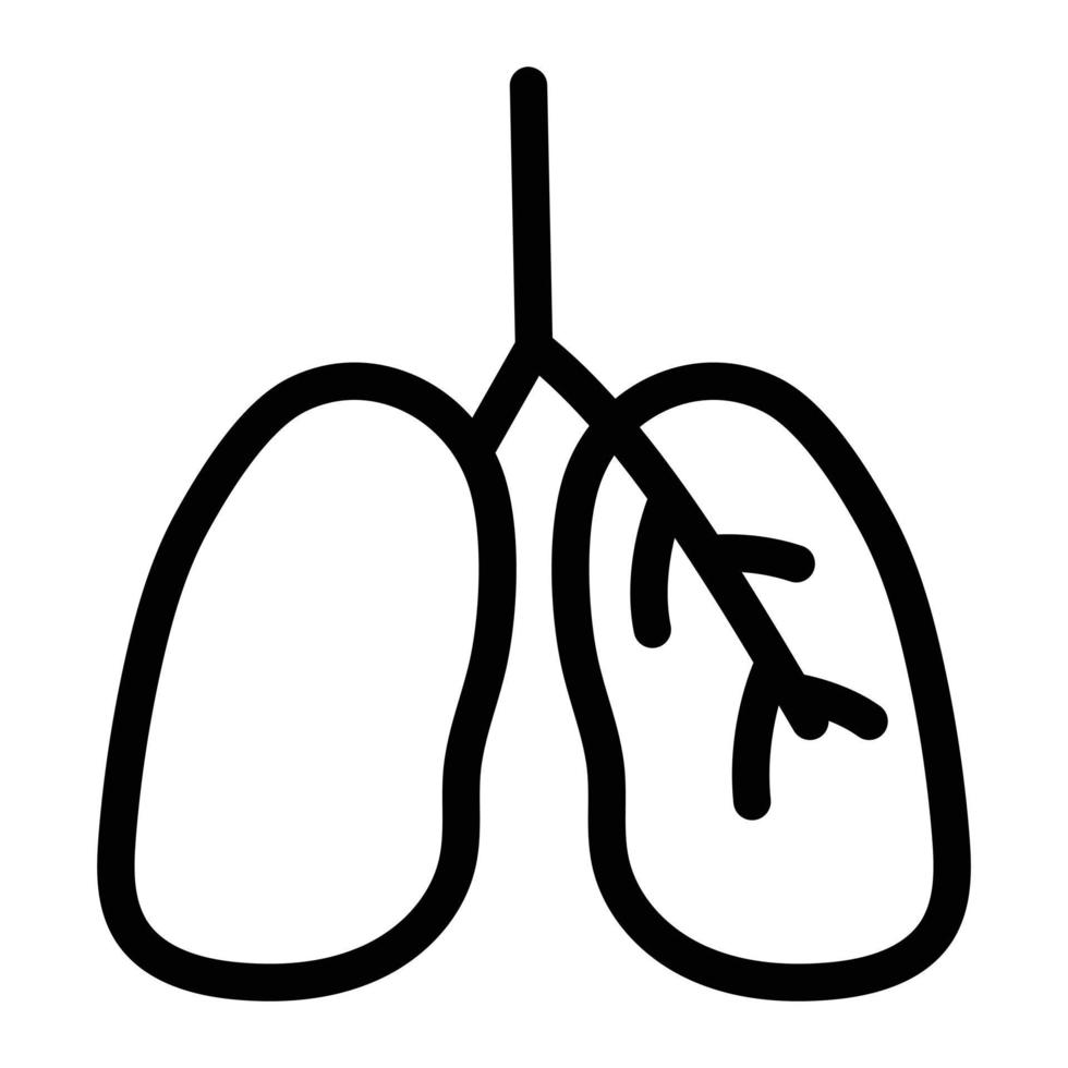 ilustración vectorial de pulmones en un fondo. símbolos de calidad premium. iconos vectoriales para concepto y diseño gráfico. vector