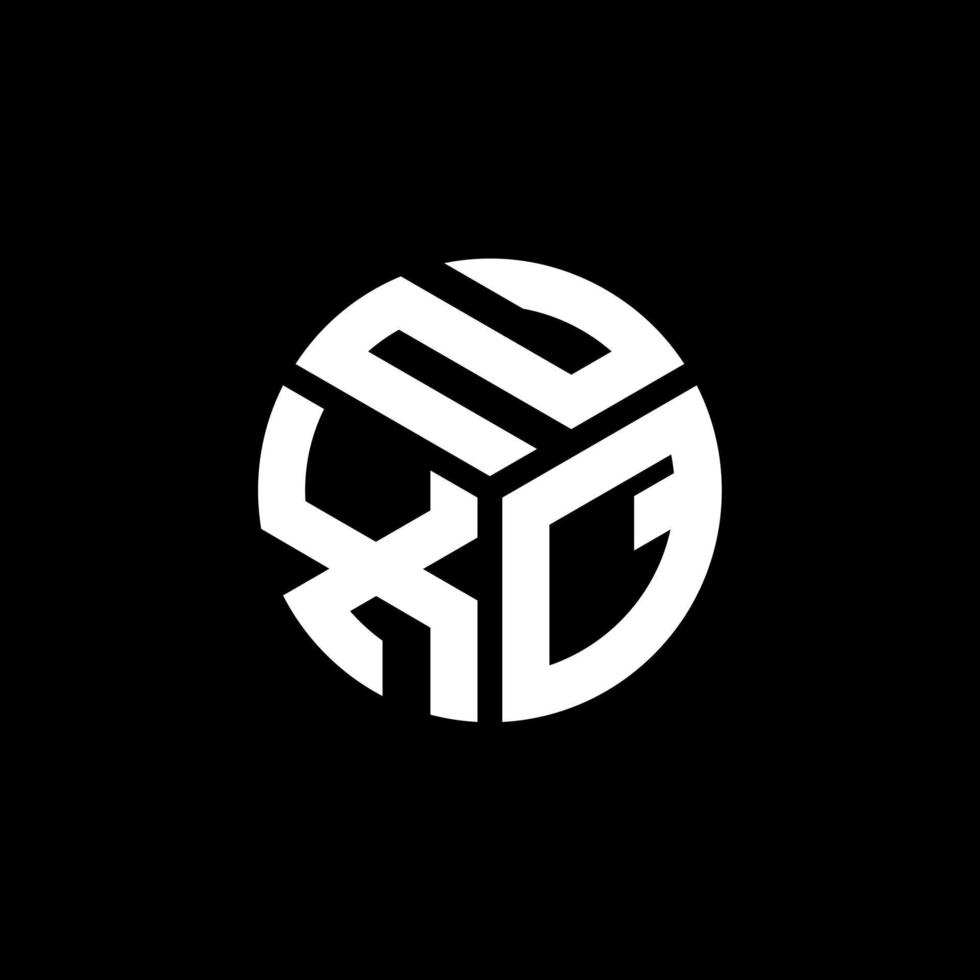 NXQ letter logo design on black background. NXQ creative initials letter logo concept. NXQ letter design. vector