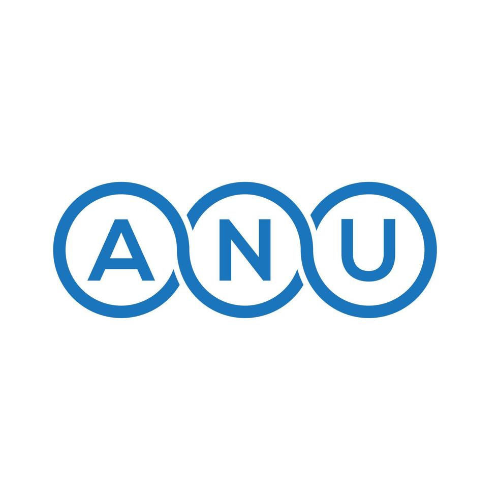 ANU letter logo design on white background. ANU creative initials letter logo concept. ANU letter design. vector