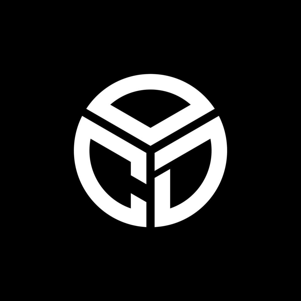 OCD letter logo design on black background. OCD creative initials letter logo concept. OCD letter design. vector