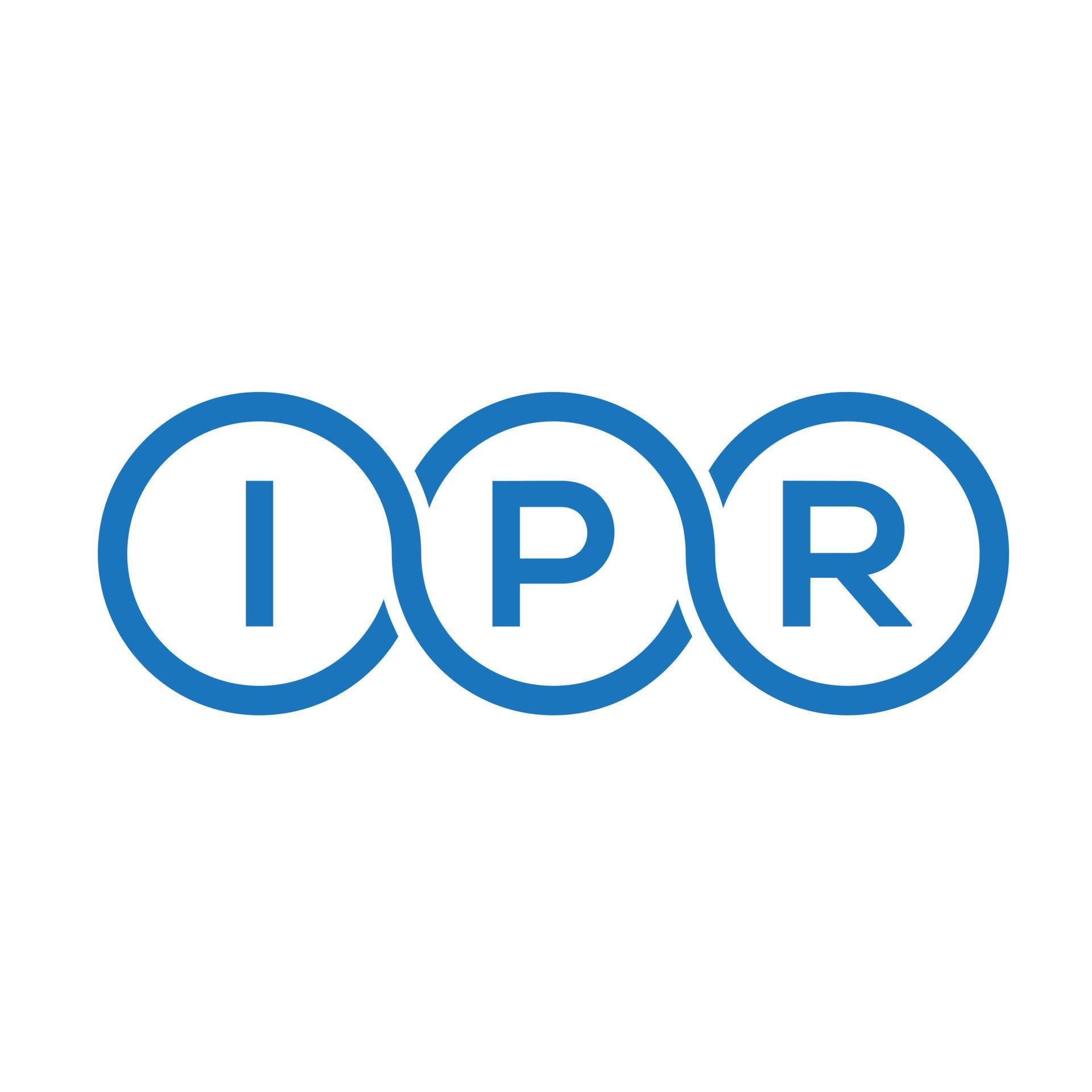 IPR letter logo design on white background. IPR creative initials