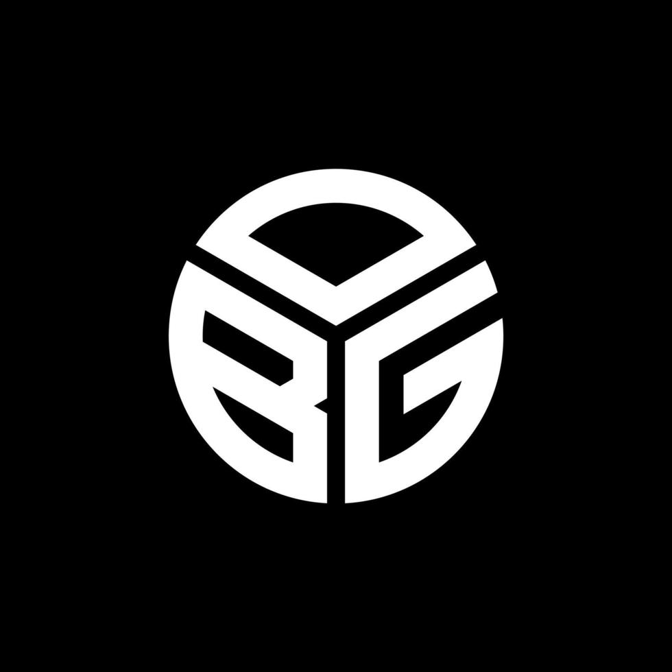 diseño de logotipo de letra obg sobre fondo negro. concepto de logotipo de letra de iniciales creativas obg. diseño de letras obg. vector