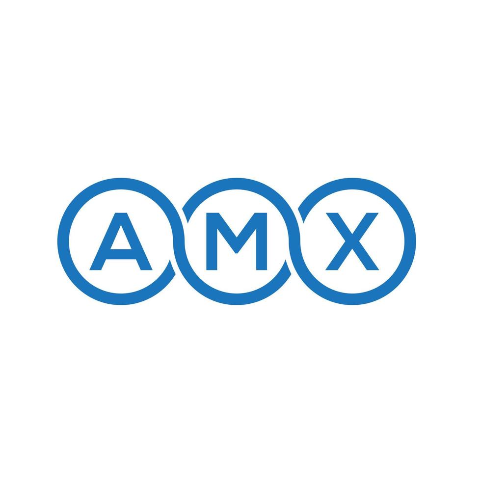 AMX letter logo design on white background. AMX creative initials letter logo concept. AMX letter design. vector
