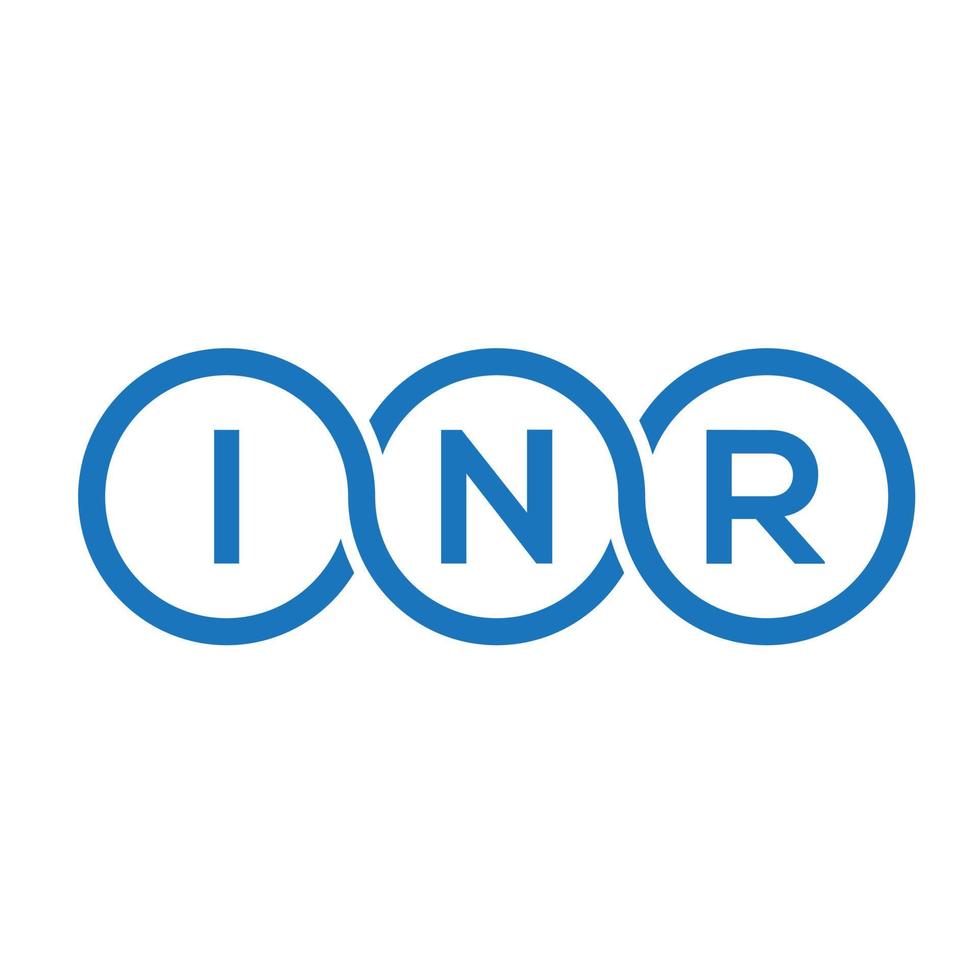 INR letter logo design on white background. INR creative initials letter logo concept. INR letter design. vector