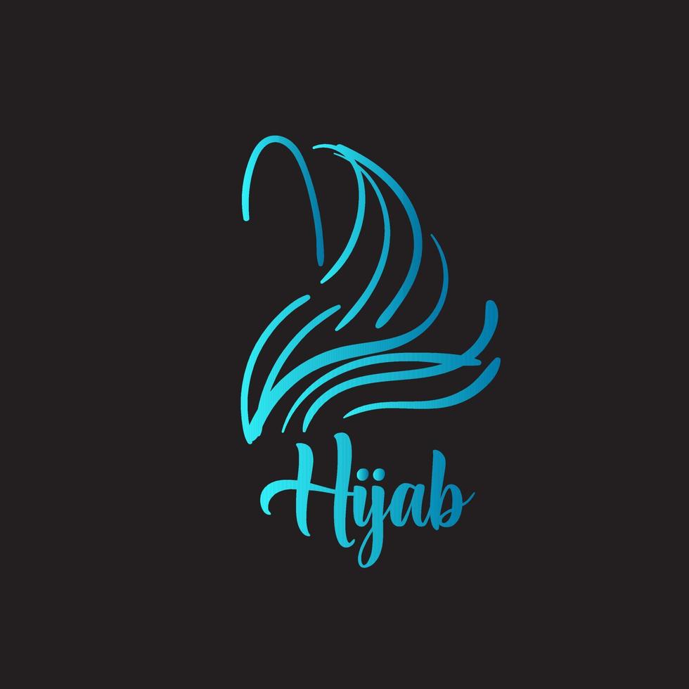 Hijab is mean scarf logo icon, vector with scarf for beauty illustration