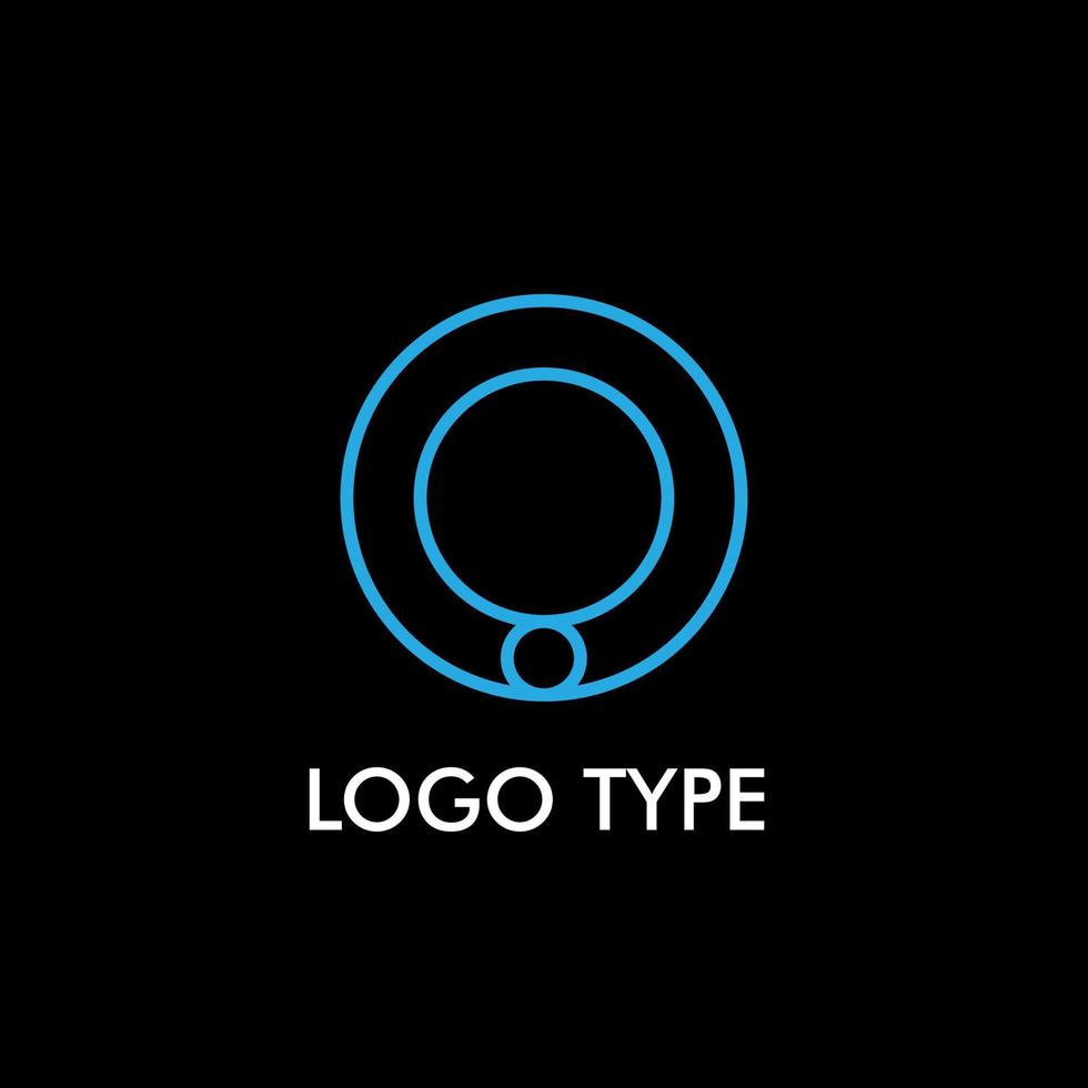 tipo de logotipo con nombre inicial para el signo de la empresa de tecnología, vector