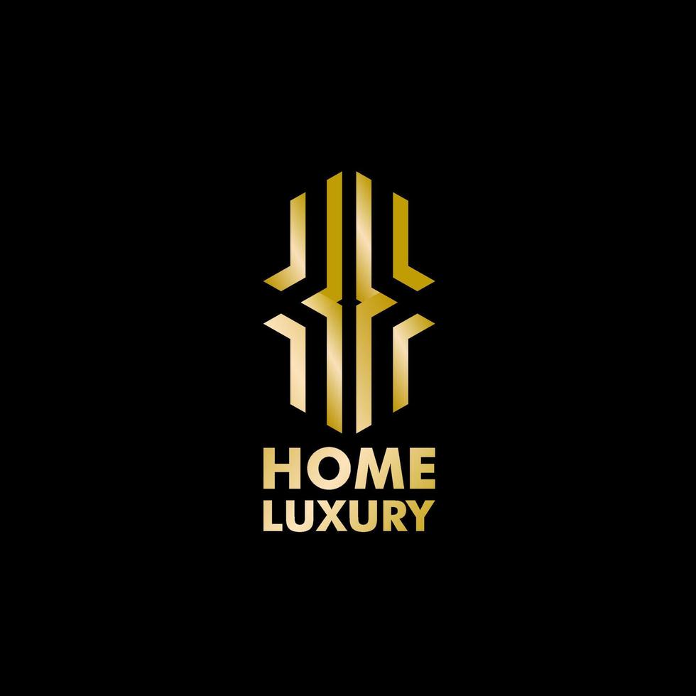 hohome luxury logo with gold icon, vectorme luxury vector