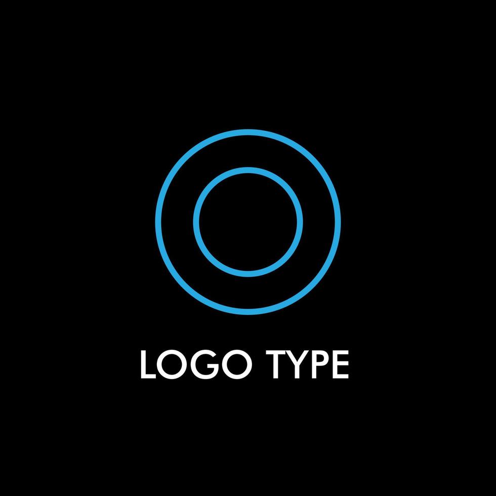 logo type with initial name for technology company sign, vector