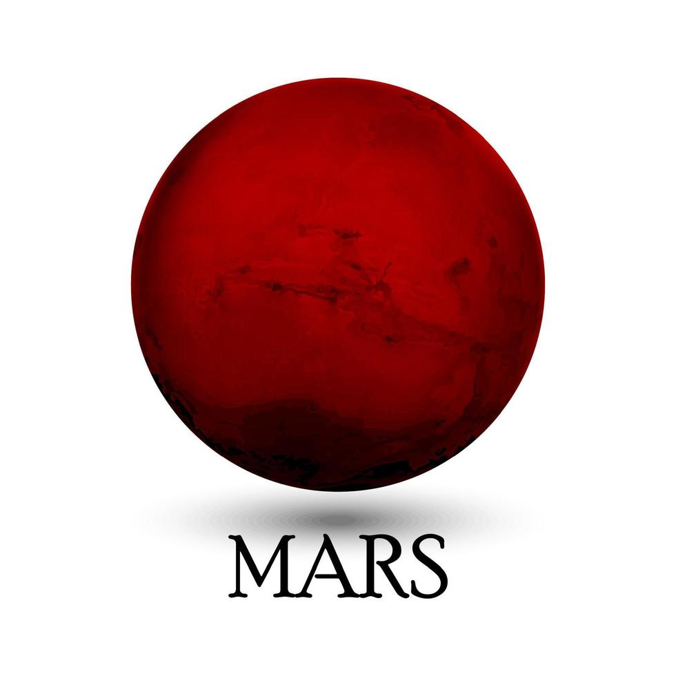 planeta Marte. ilustración vectorial vector