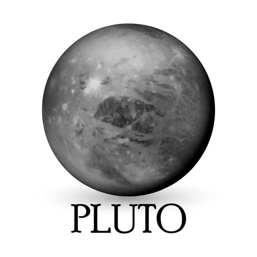 Planet Pluto. Illustration vector