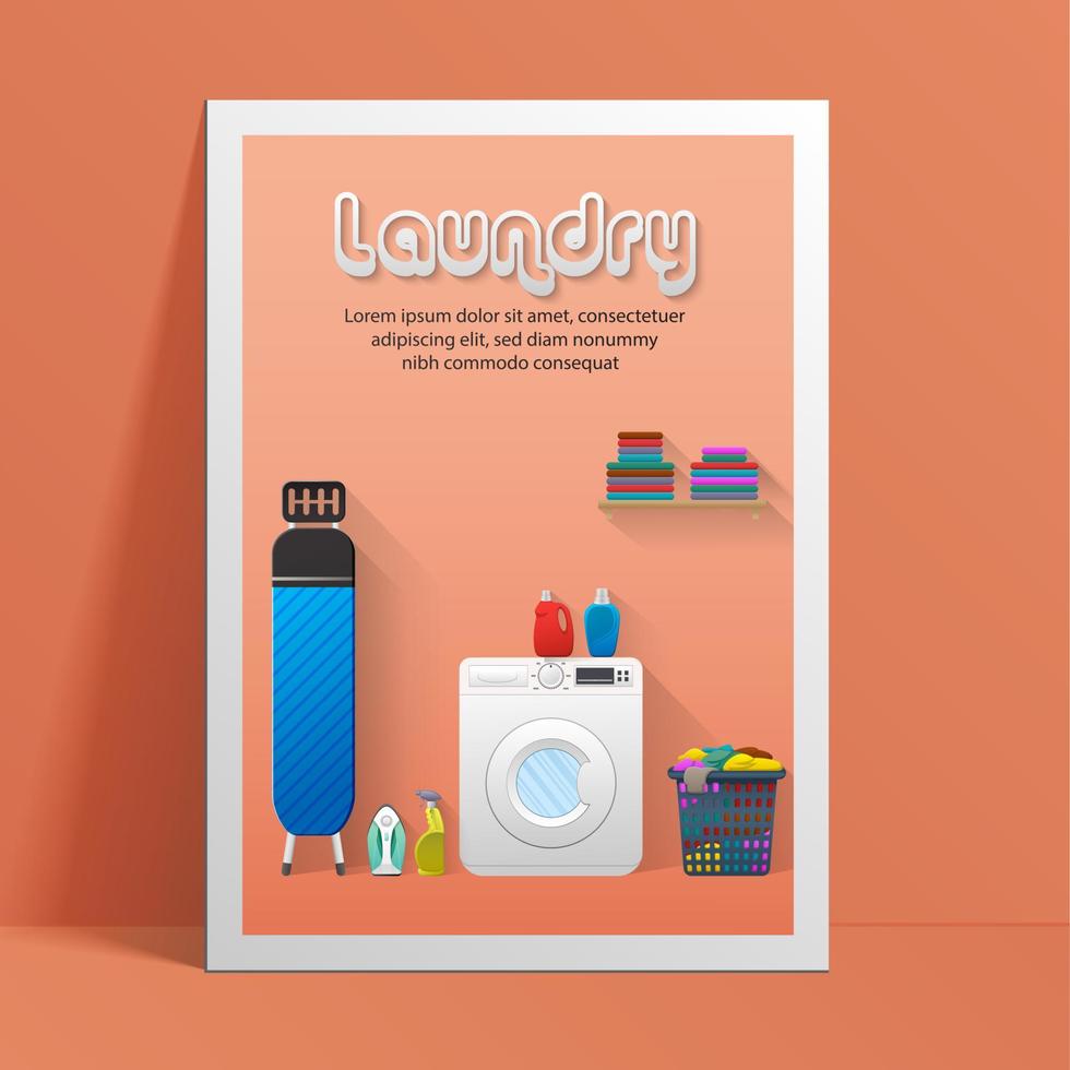 Laundry service banner design vector