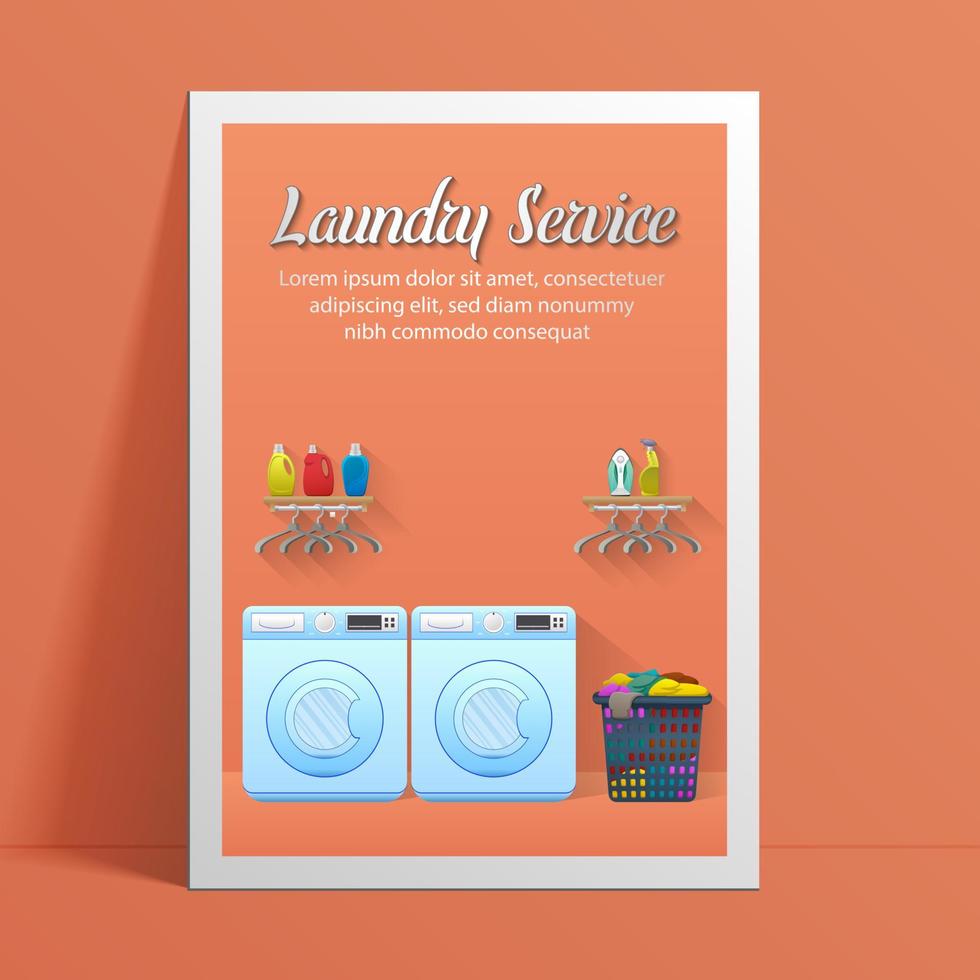 Laundry service banner design vector