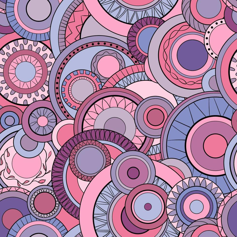 Seamless background with geometric pattern. Oval and circle shapes vector