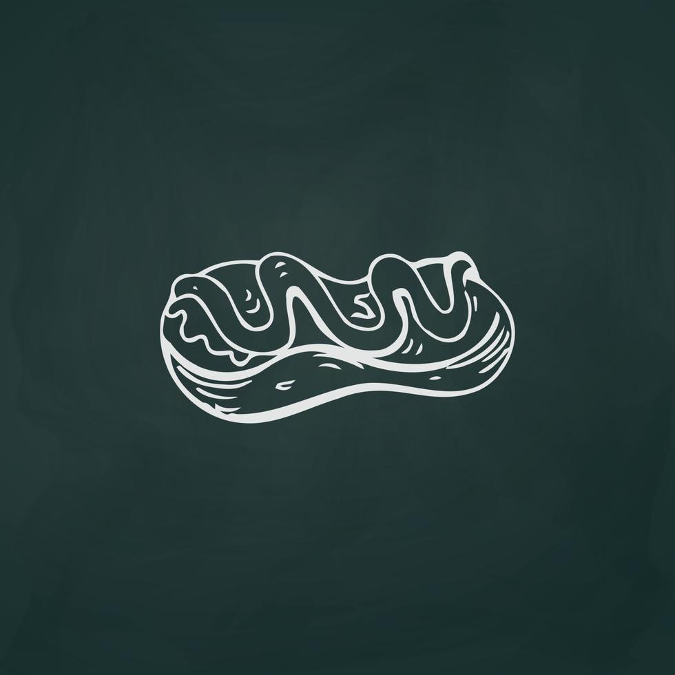Eclair cake thin white lines on a textured dark background - Vector