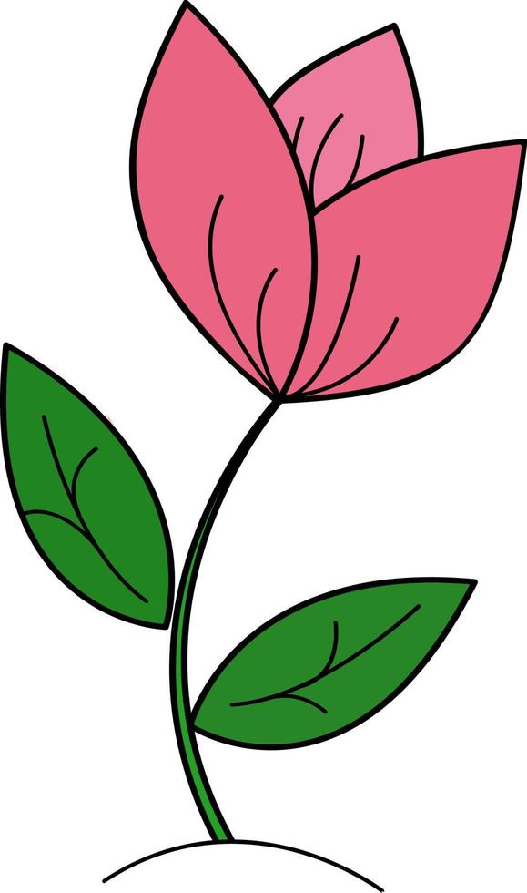 Vector flower illustration used for gardening magazines and books. Decorative element for Valentine's Day and wedding celebration. For website and interfaces, mobile applications, icons, postcards.