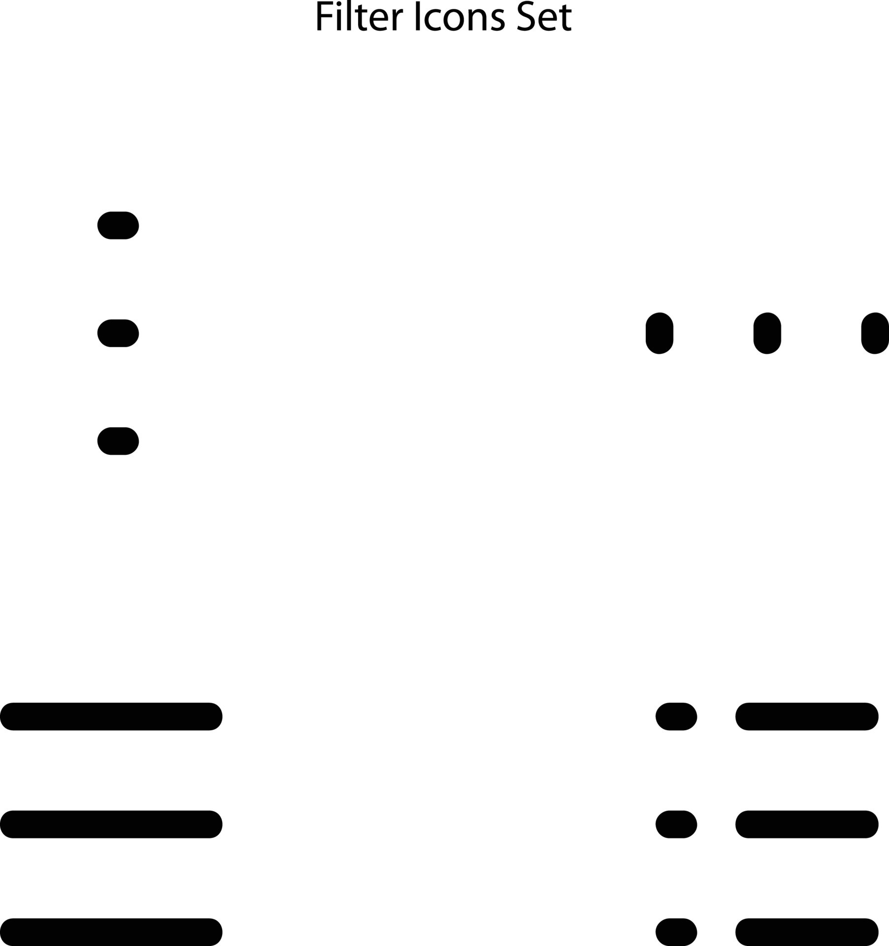 filter icons set isolated on white background. filter icon thin line