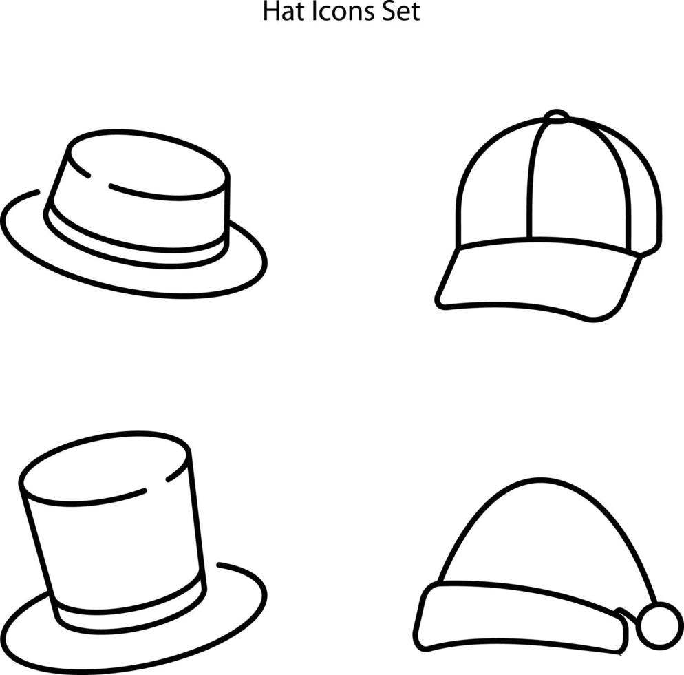 Hat Icon Vector Template Flat Design Illustration Design. Cowboy hat icon simple sign. cowboy hat icon thin line outline linear hat symbol for logo, web, app, mobile, template