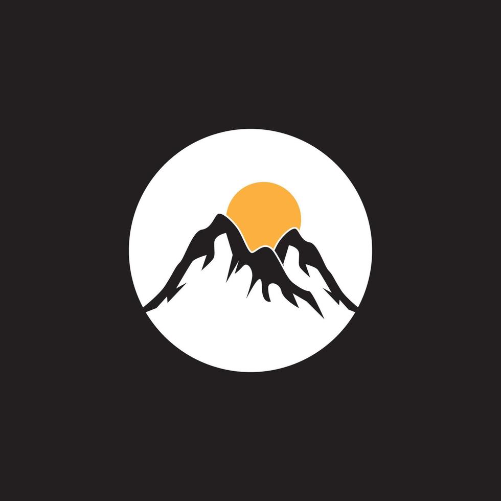 Mountain icon logo template  illustration vector