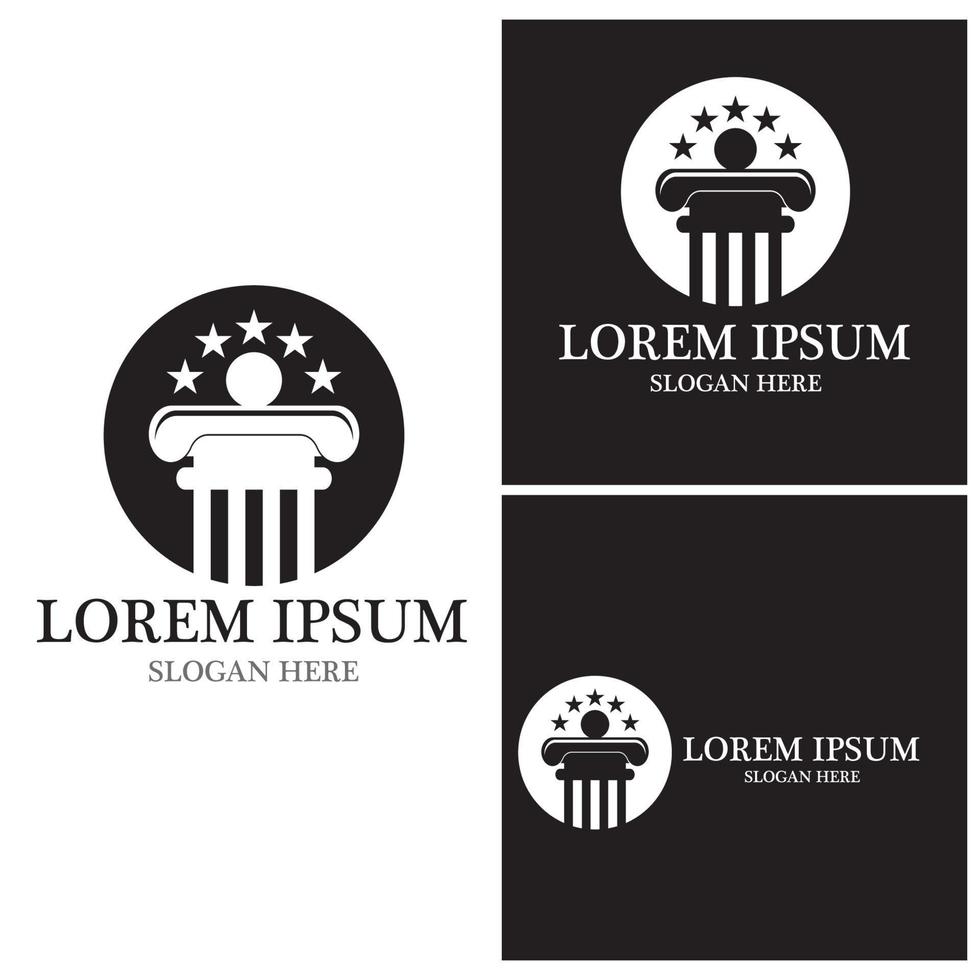 Justice law Logo Template vector illsutration design