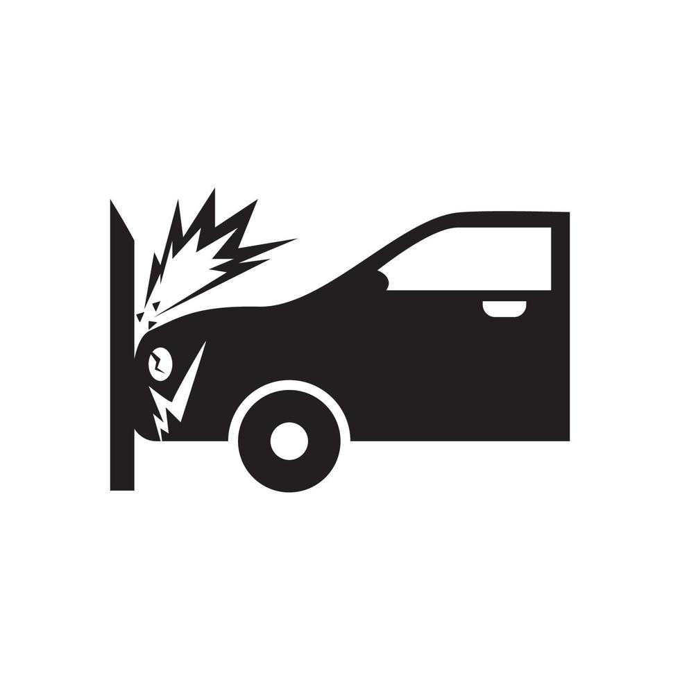 Car crash icon vector template illustration