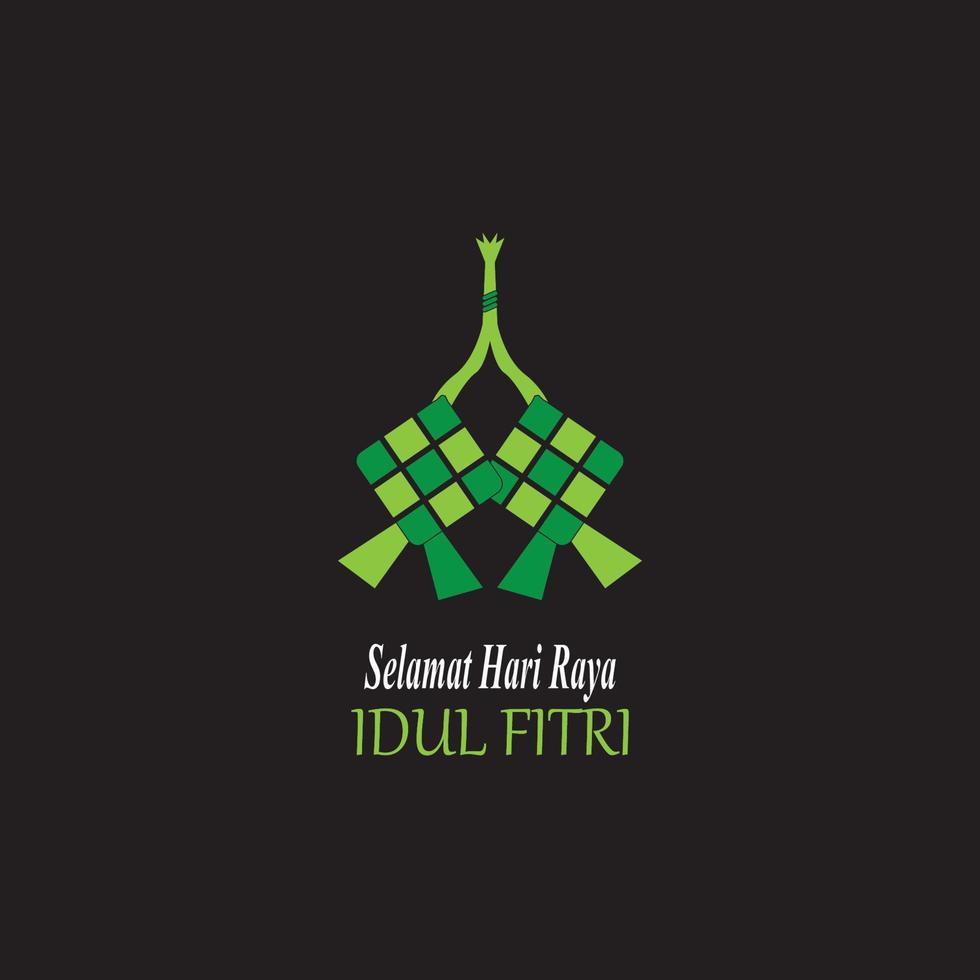 Ketupat lebaran idul fitri logo vector template