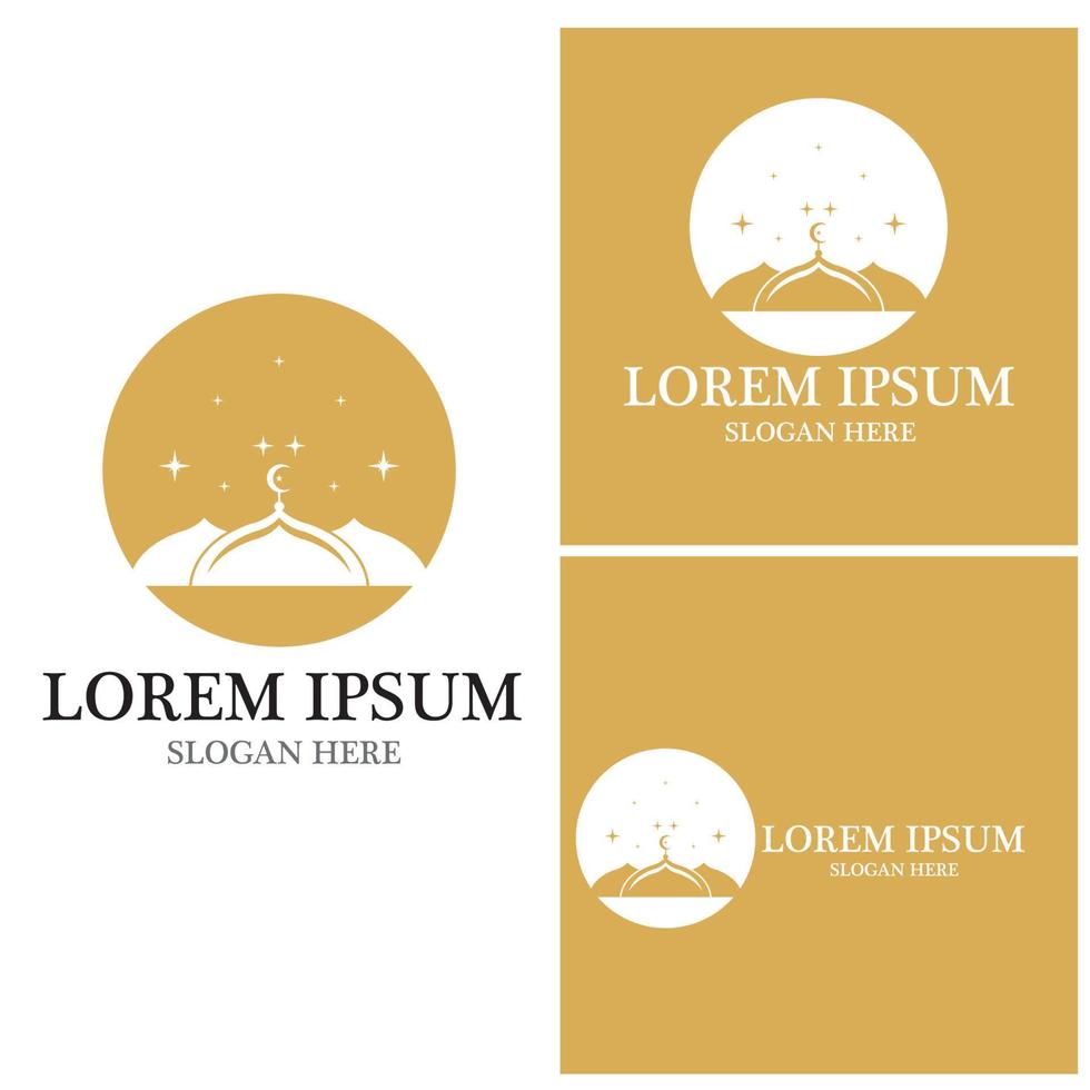 Mosque icon and symbol vector template