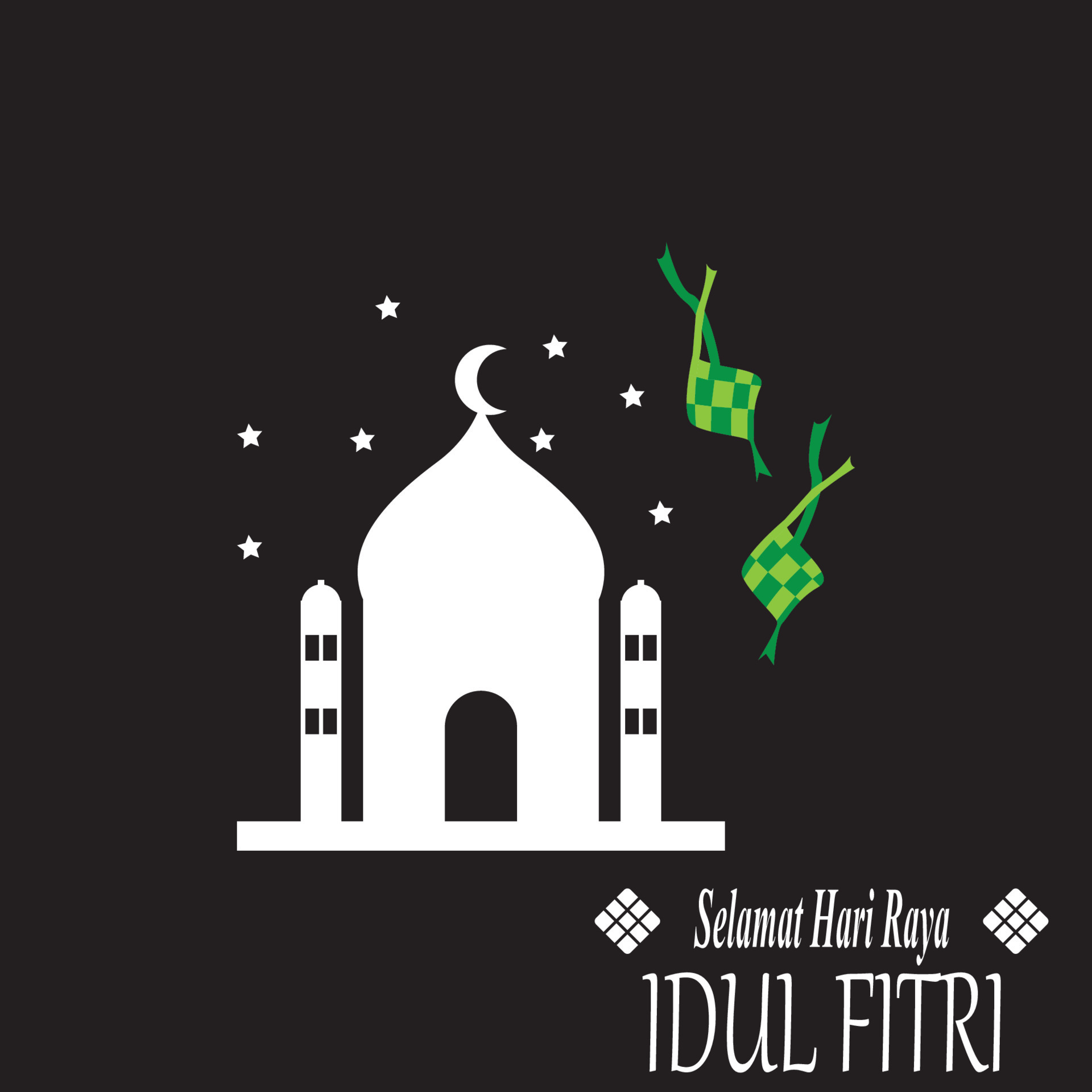 Ketupat lebaran idul fitri logo vector template 7264685 Vector Art at
