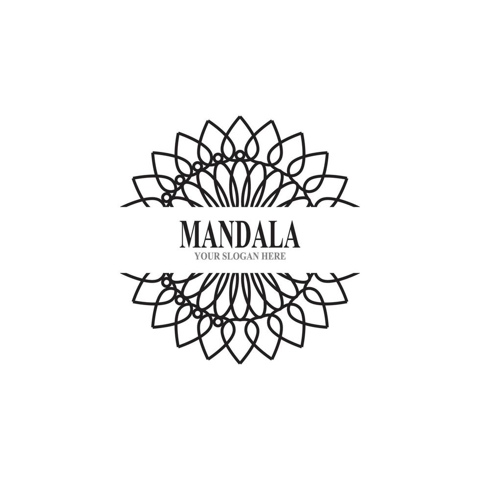 Mandala logo design vector illustration