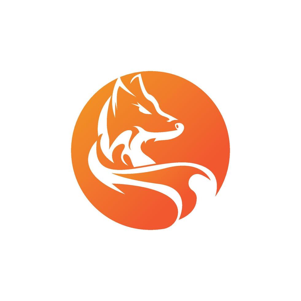 Fox vector illustration icon and symbol