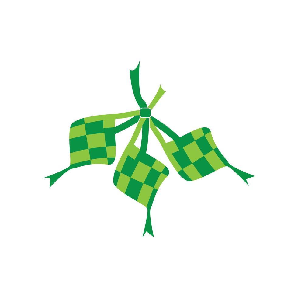 Ketupat lebaran idul fitri logo vector template