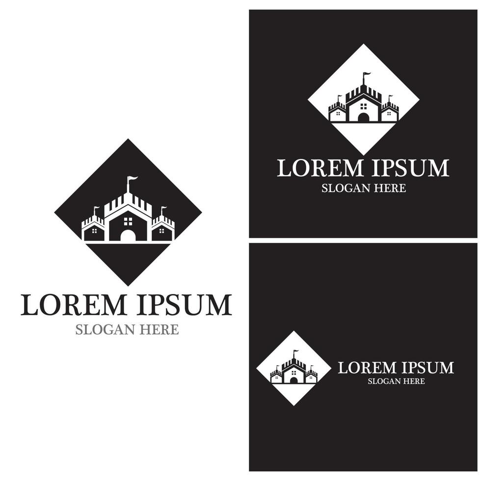 Castle icon and symbol vector template