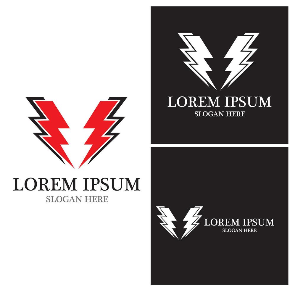 Lightning  flash  thunderbolt logo vector
